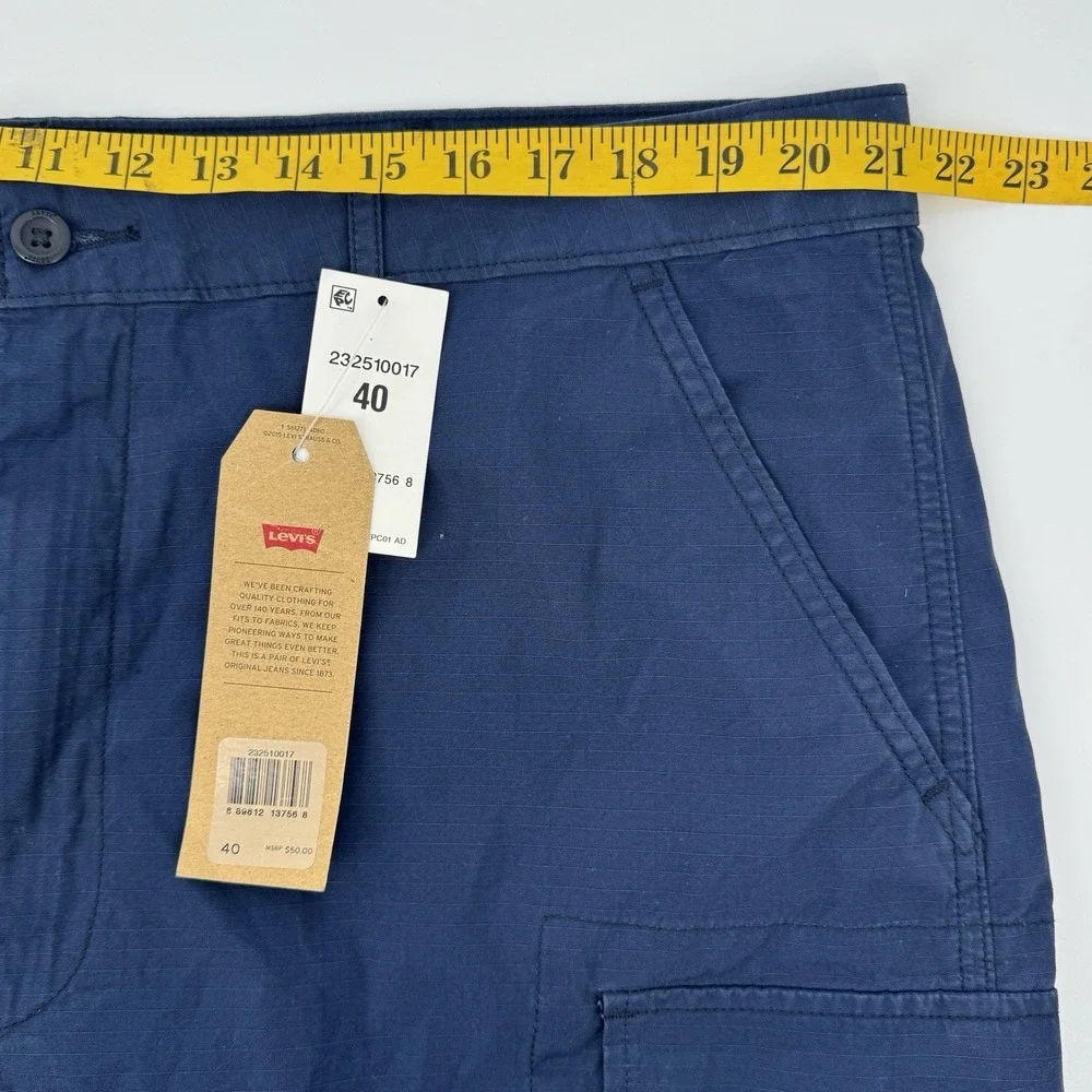 Levi's Cargo Shorts Mens 40 Blue Ripstop Utility Tactical Hiking Work Outdoor